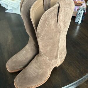 Tecovas Brown Suede Western Boots